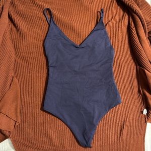 Midori Bikinis Navy Blue Mahina One Piece - Small